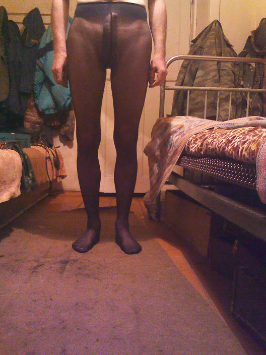 в колготках