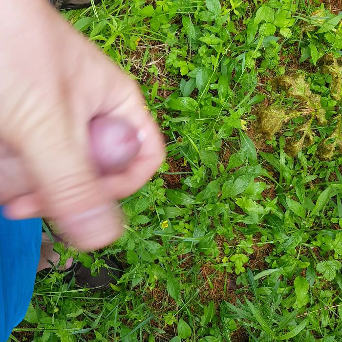 Дроч на природе.